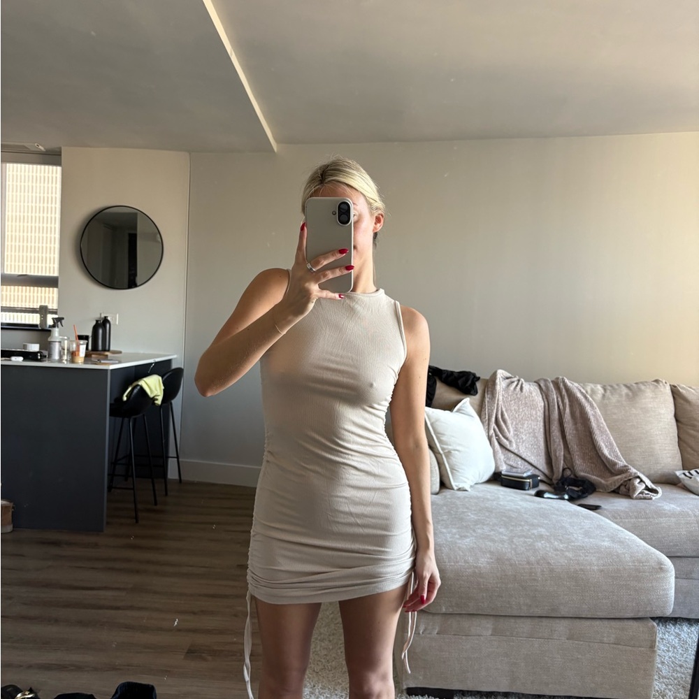 Amazon Cream Mini Dress
